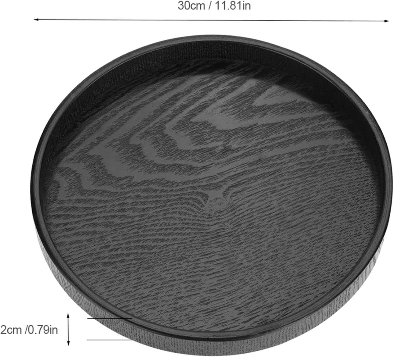 Wooden Serving TrayWooden Serving Tray Light Round Wood Tea Tray Round Shape Solid Wood Tea Coffee Snack Food Meals Serving Tray Plate Restaurant Trays (30cm)