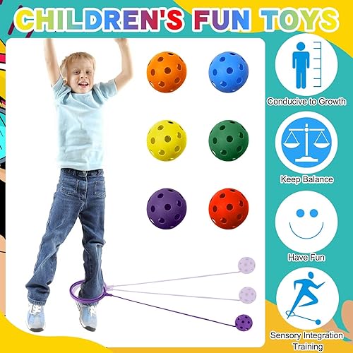 Miniatura 6 de Juguete para saltar al tobillo de 5.11 pulgadas de diámetro, juguetes para saltar y saltar juguetes deportivos Swing Ball para niñas y niños, clase