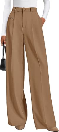 PRETTYGARDEN Women's Wide Leg Dress Pants, Business Casual Flowy High Waisted Trousers