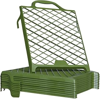 Colorus Abstreifgitter Kunststoff 27 x 29 cm 10er Pack Farbgitter | Rutschfestes Malergitter mit Widerhaken und Pinselhalter - Abtropfgitter für den Farbeimer