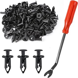 60PCS ATV UTV Body Fastener Rivets Push Pin, Nylon Fender Push Clips with Removal Tool, Replaces 7661855 90653-HC4-900 Compatible with RZR Sportsman Ranger TRX Rancher Foreman