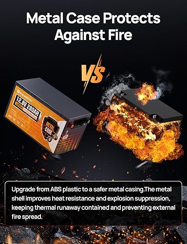 Miniatura 2 de ECO-WORTHY LiFePO4 carcasa metálica de 12 V 280 Ah batería de litio con Bluetooth, protección a baja temperatura, BMS de 200 A integrado, 3584 W