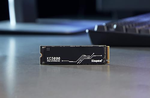 Kingston KC3000 PCIe 4.0 NVMe M.2 2280 SSD 512Go Lecture/écriture séquentielle 7 000/3 900Mo/s-Stockage haute performant pour PC de bureau et PC portables-SKC3000S/512G - 5