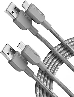 Anker USB A to USB C Cable, Charger Cord (2 Pack, 10FT), for iPhone 17 Series,Samsung Galaxy Note 10/S10+ S10, LG V30 (Grey)