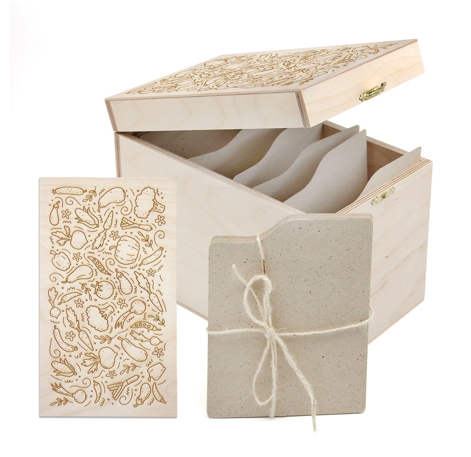 FLORUS Holzbox Gemüse (Saatgut Aufbewahrung)