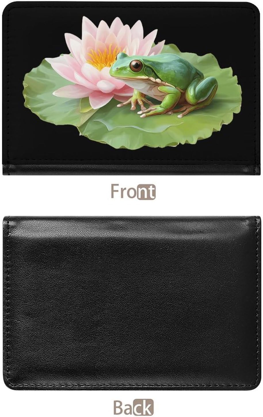Cute Frog Travel Passport Holder Passports Protective Cover for Women Men with Card Slots