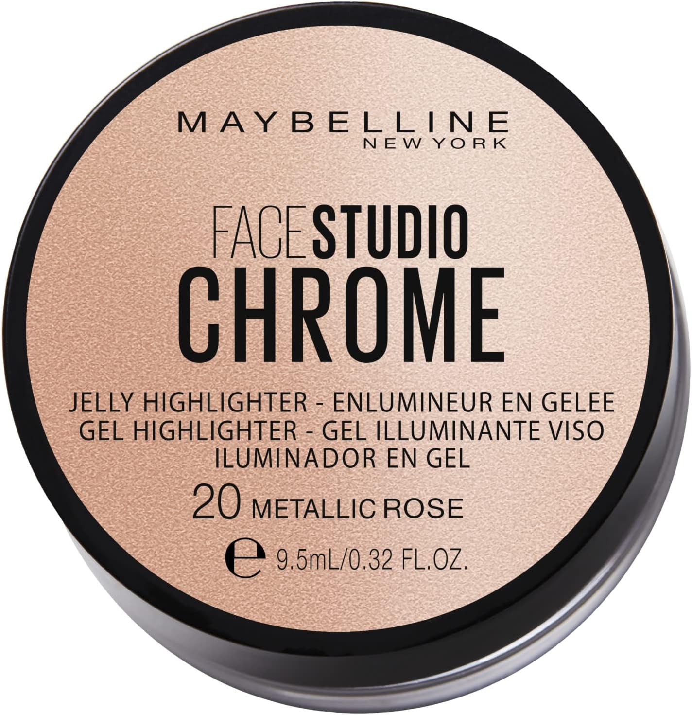Maybelline New York Face Studio Chrome Jelly Highlighter, roze, 38 g