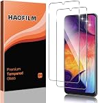 HAOFILM [2 Pack] Tempered Glass Screen Protector Compatible for Samsung Galaxy A50, A30, A30S, M31, M21, Easy-Install, Bubble Free,Touch Sensitive