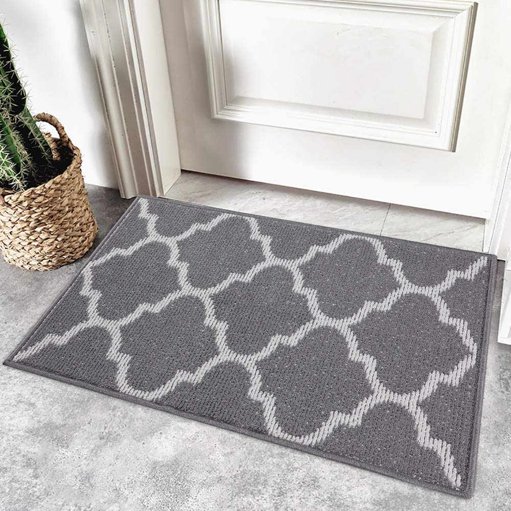 Olanly Entrance Doormat,NonSlip Indoor Floor Mat LowProfile Shoes Resist Dirt Mat,Easy Clean