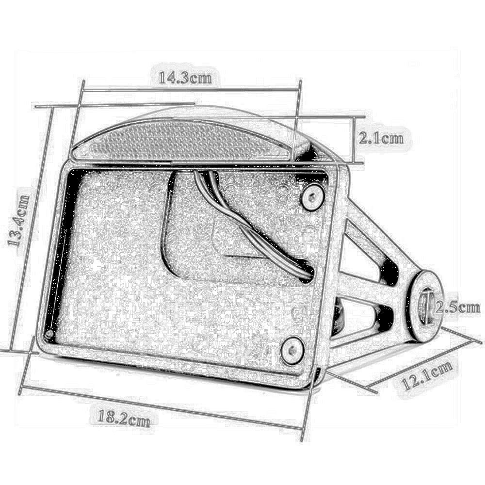 Soporte de montaje lateral de luz trasera LED para motocicleta para Harley Sportster Dyna Softail (cromado)