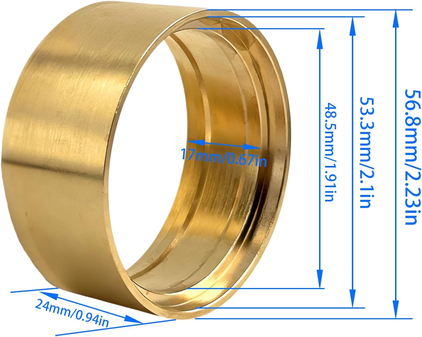 1.9 Inch Brass Wheel Weight Internal Beadlock Clamp Ring for 1/10 RC Crawler Wheels, 4PCS
