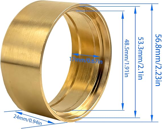 1.9 Inch Brass Wheel Weight Internal Beadlock Clamp Ring for 1/10 RC Crawler Wheels, 4PCS