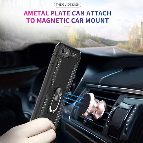 Miniatura 4 de LeYi - Funda compatible con iPhone SE 2020 con 2 protectores de pantalla de vidrio templado, grado militar, funda protectora para teléfono celular