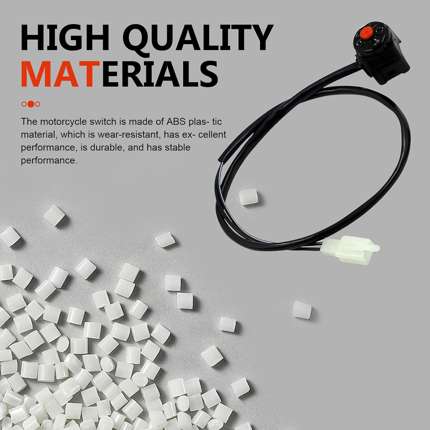 2 PCS Motorcycle Kill Stop Switch, Waterproof 7/8" (22mm) Handlebar Horn Button, Motorbike Switch Handlebar Accessory, Universal for ATV Dirt Bike Scooter (Black)