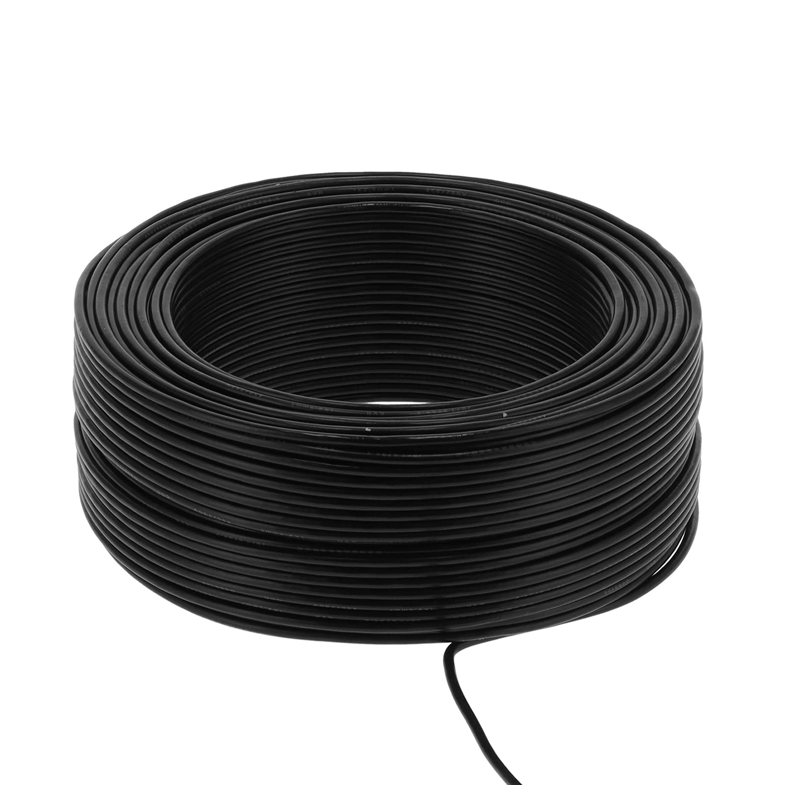 Fafeicy Cable de Cobre PVC BVR 1x2,5mm 19 Núcleos, 100m Negro