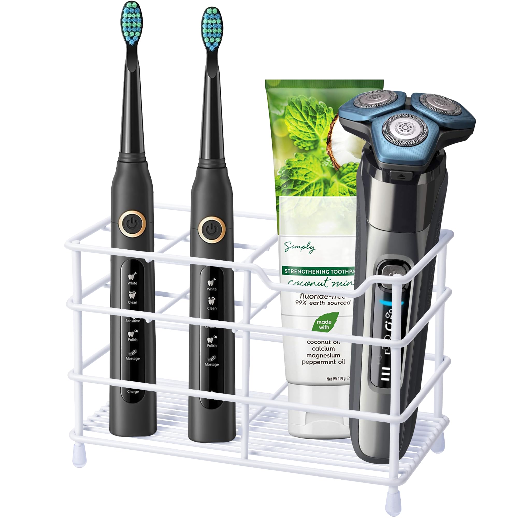 Stainless Steel Toothbrush Holder - Bathroom Organizer -9