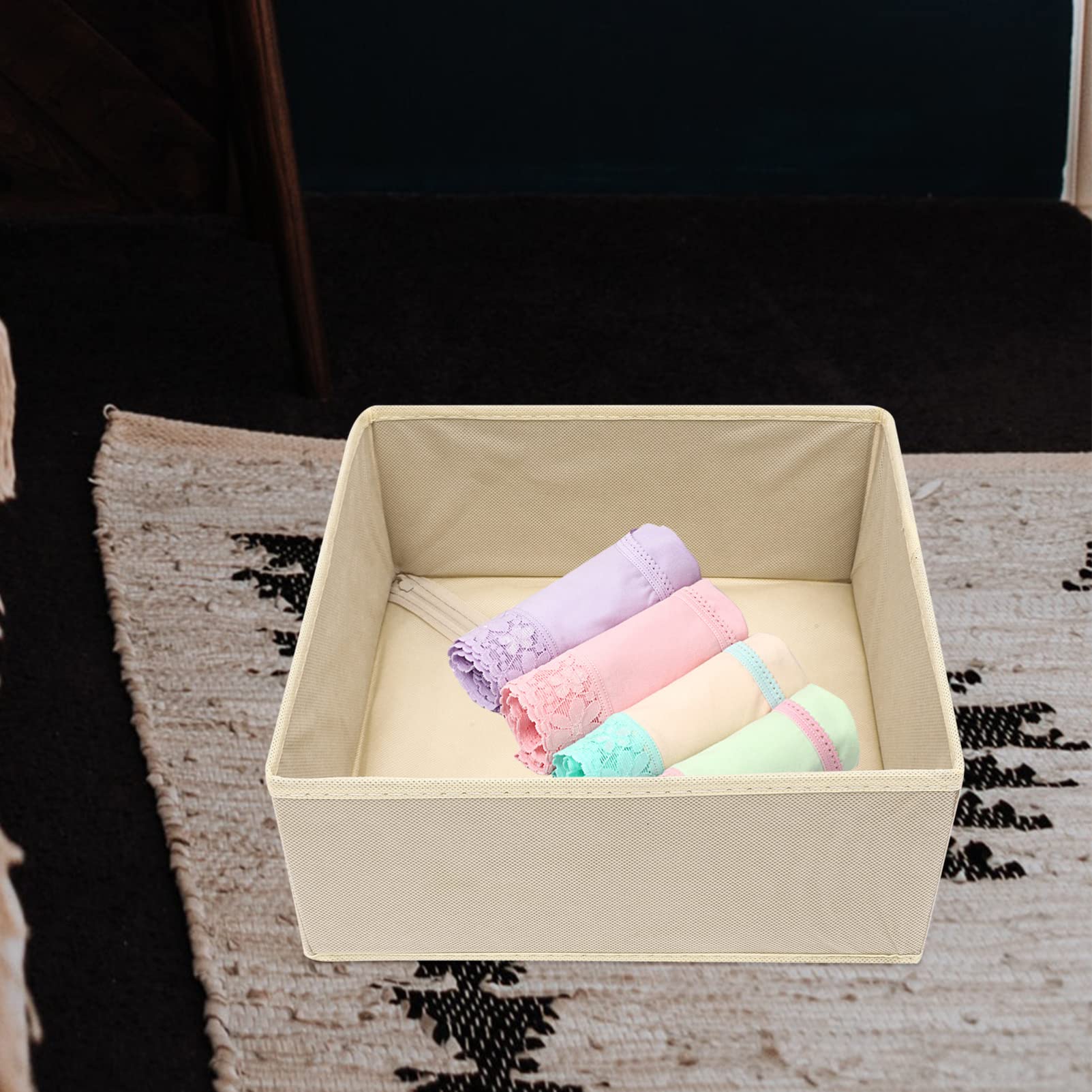 GLEAVI 3 Pezzi Scatola Organizzatrice per Biancheria Intima da Pieghevoli Non per Cravatte e Accessori Contenitore per Armadi