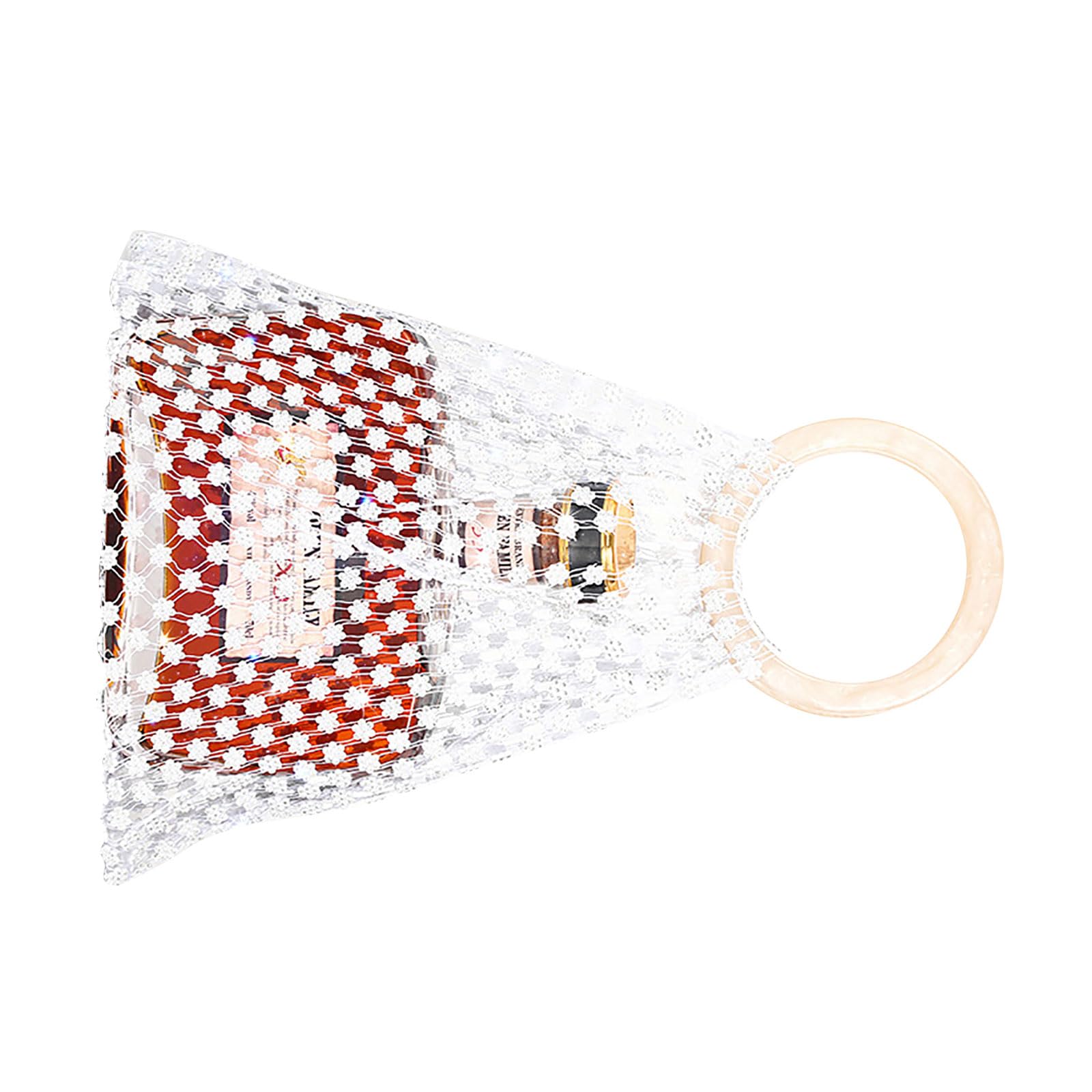 TQUXNGA Luxurious Accent Decorated Woven Beverage Bag Perfect for Presents and Festivities Portable Planner Bag