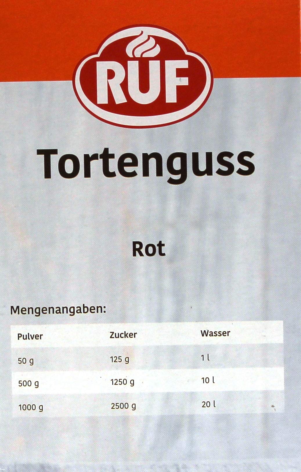 RUF Tortenguss Rot, 10er Pack (10 x 1 kg)