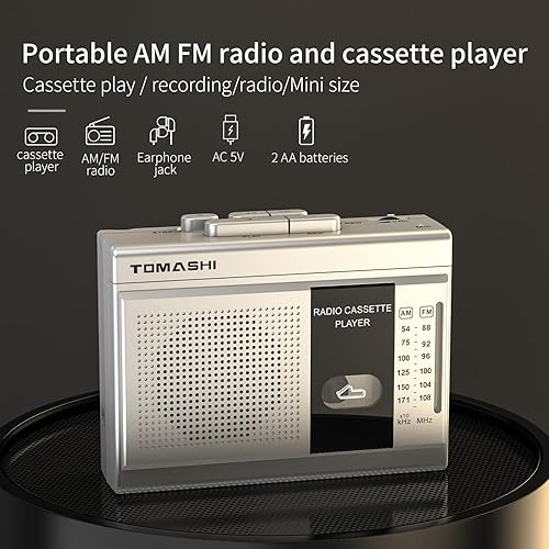 Miniatura 2 de Reproductor de casete Grabadora de cinta FM AM Radio con altavoz incorporado, micrófono F-315B