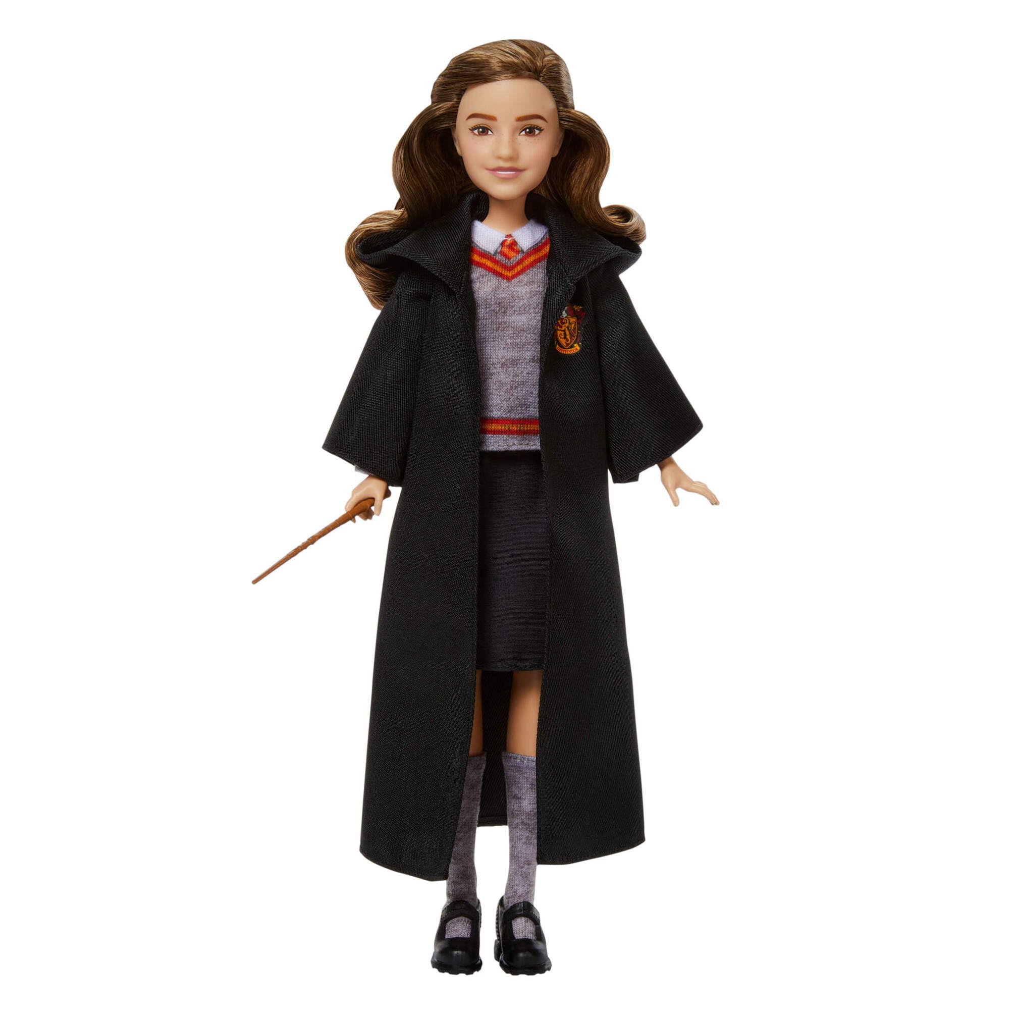 Muñeca Hermione Granger de Mattel JGM19 con uniforme de Hogwarts y varita 7