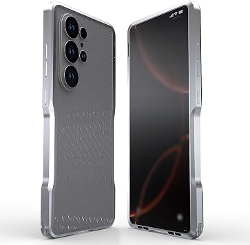 Galaxy S26 Ultra Bumper Aluminum Galaxy S26 Ultra Case Heat Dissipation Metal Frame Metal Side Shockproof Cover Silver