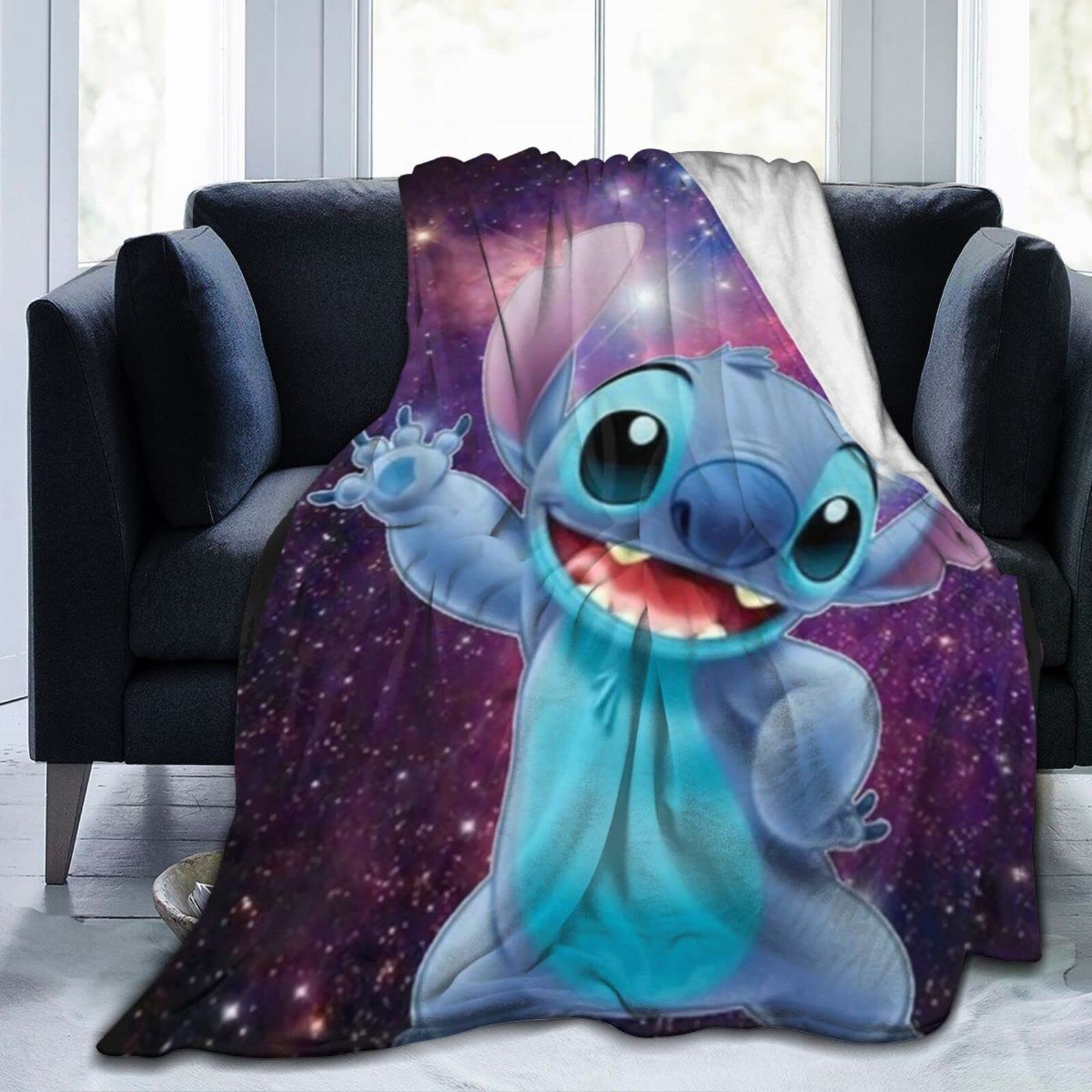 ERGOU Cute Cartoon Blanket Flannel 3D Printed Soft Warm Throw Blanket Warm Home Bed Sofa Blanket for Adults Kid 60"X50"