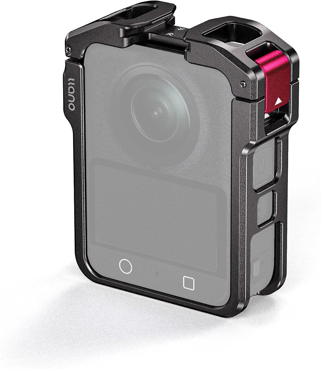 llano Aluminum Camera Cage for DJI Osmo 360, 45g Lightweight Metal Case | CNC Precision Fit Protective Frame, Compatible with DJI Mic, Cold Shoe & 1/4"-20 Mounts