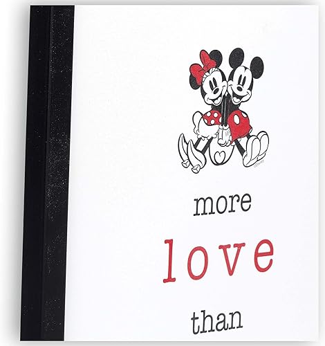 Vista 52 de Disney Mickey y Minnie Mouse You Are My Happy Place - Decoración de pared de madera enmarcada - Bonita imagen de Mickey Mouse Rojo/gris