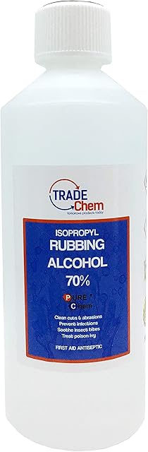 First Aid Antiseptic Rubbing Alcohol ISOPROPYL 70% IPA Isopropanol - 500ml (Blue)