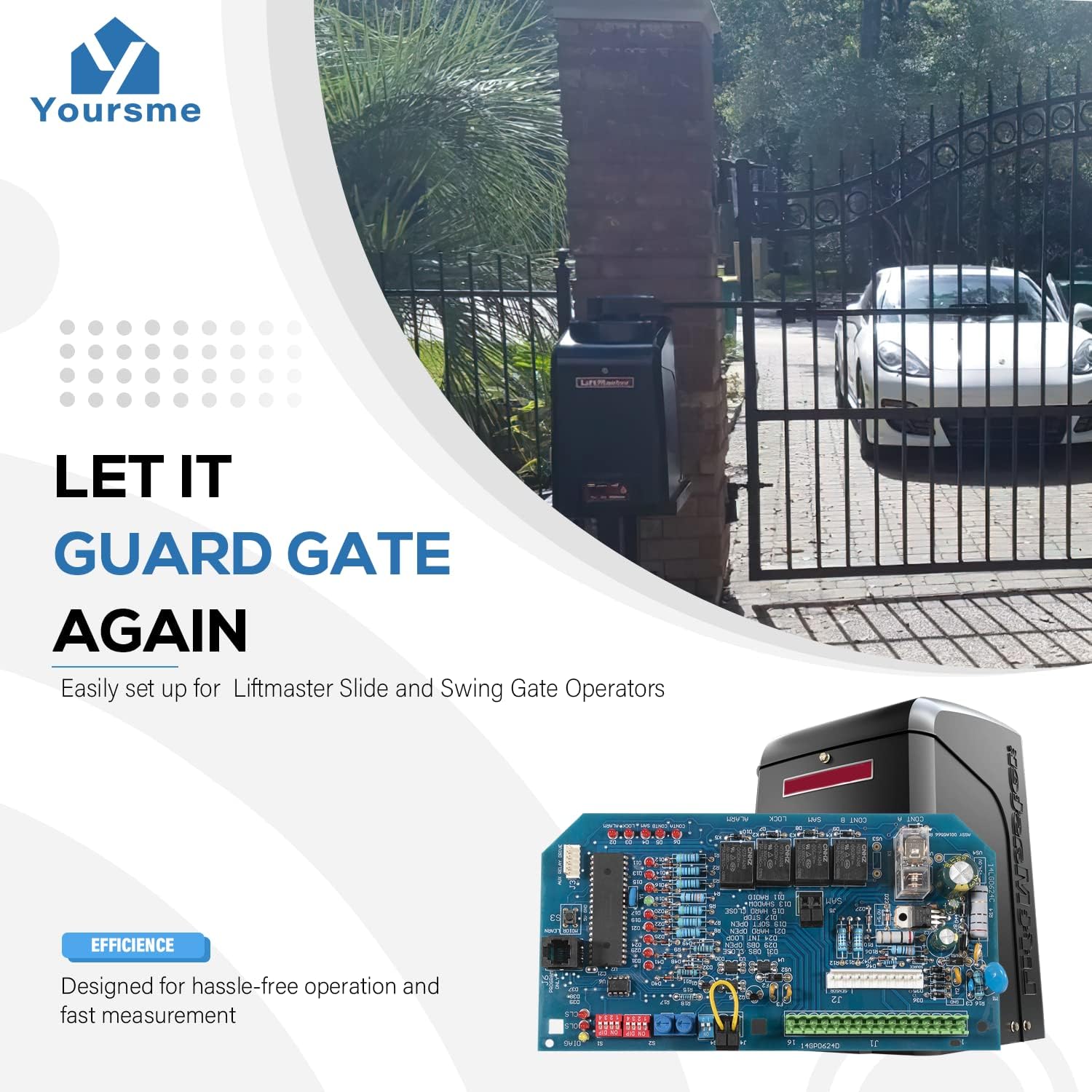 K001A5566 Main Control Board Replacement for Liftmaster Slide & Swing Gate Operators Openers SL570 SL575 SL580 SL585 SL590 SL595 SW420 SW470 SW490