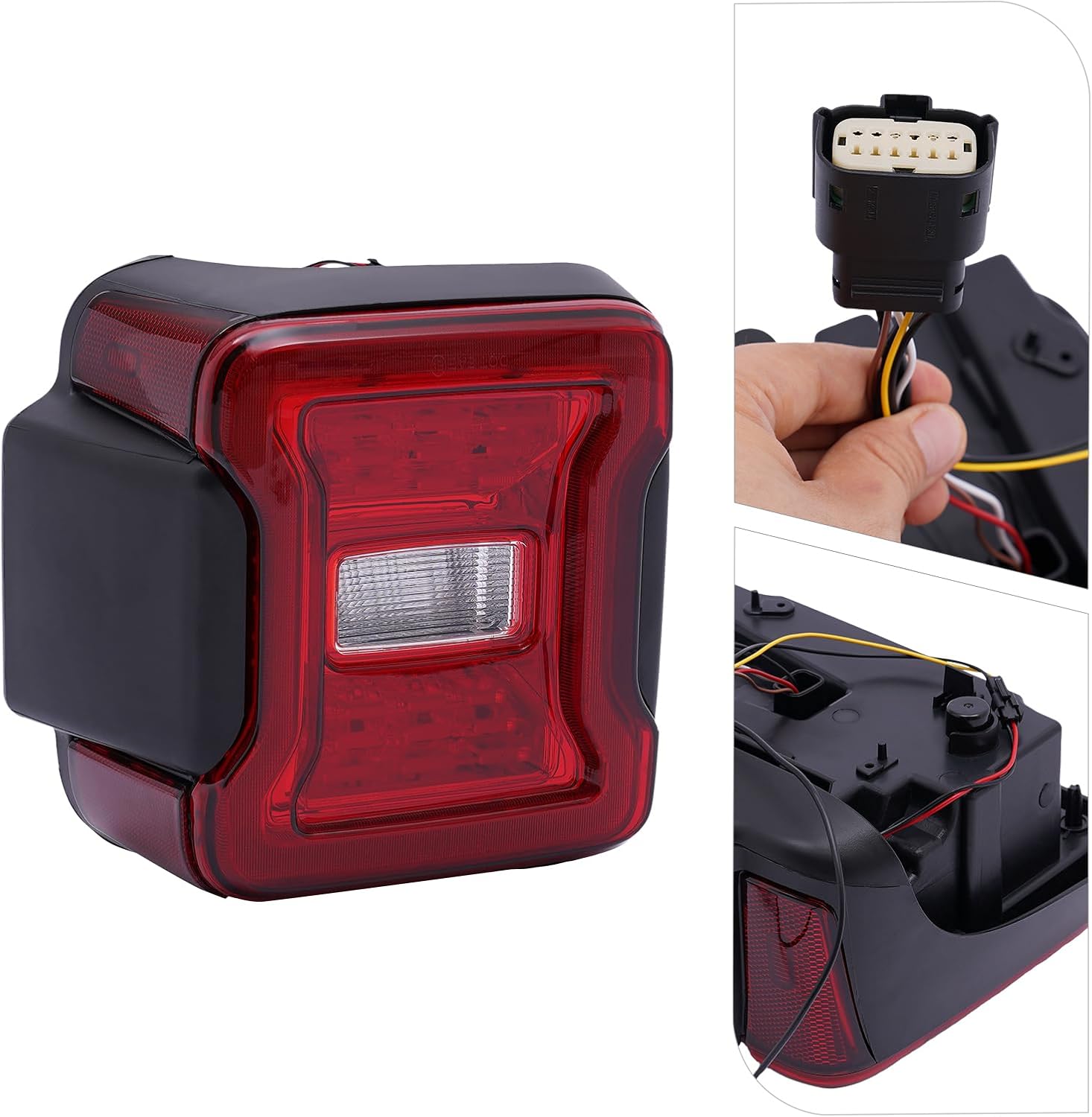Rear Taillight, for Jeep Wrangler 2018-2022 LED Tail Light, 68434890AB 55112894AI Blind Spot Tail Lamp Direct Replacement Assembly, Left Driver Right Passenger Brake Light (Left)
