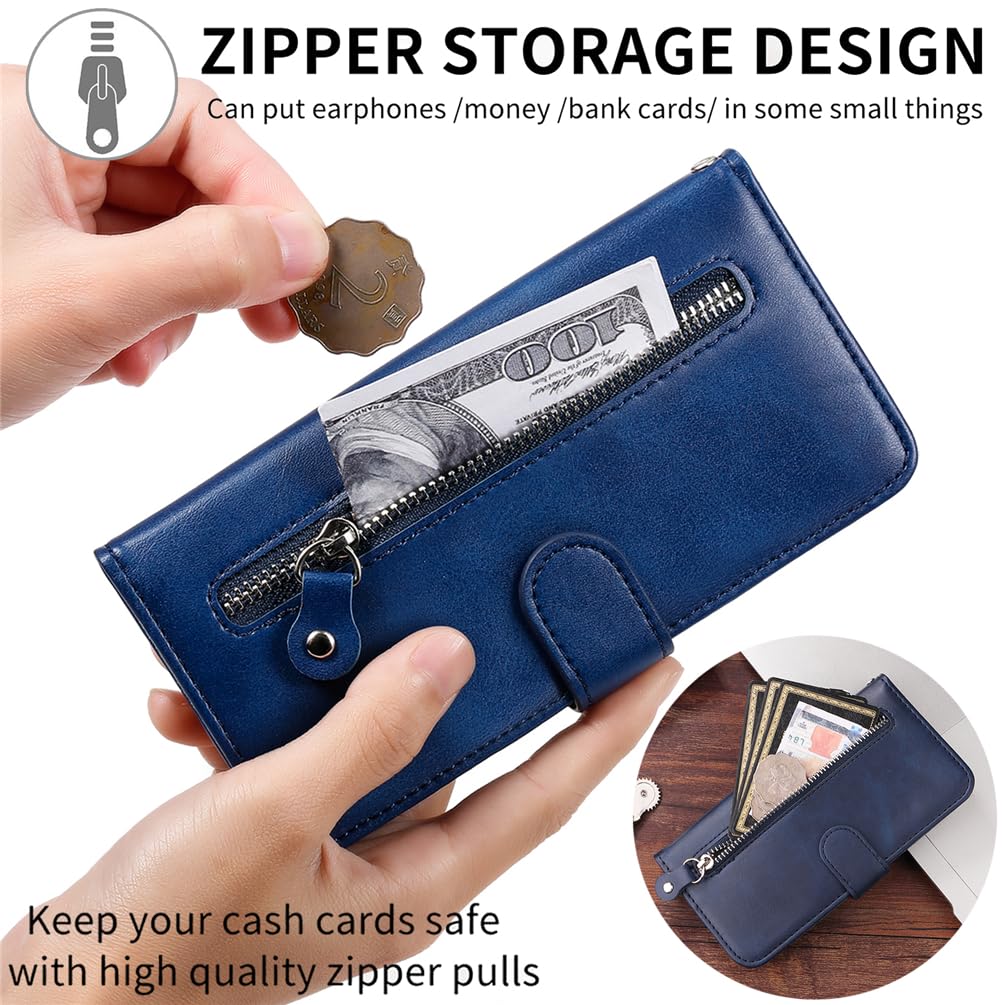 SEAHAI Cover per HONOR X8c, Custodia Pelle Flip Portafoglio con Kickstand/Slot per Schede/Protezione RFID, Premium PU/TPU Antiurto Magnetica Libro