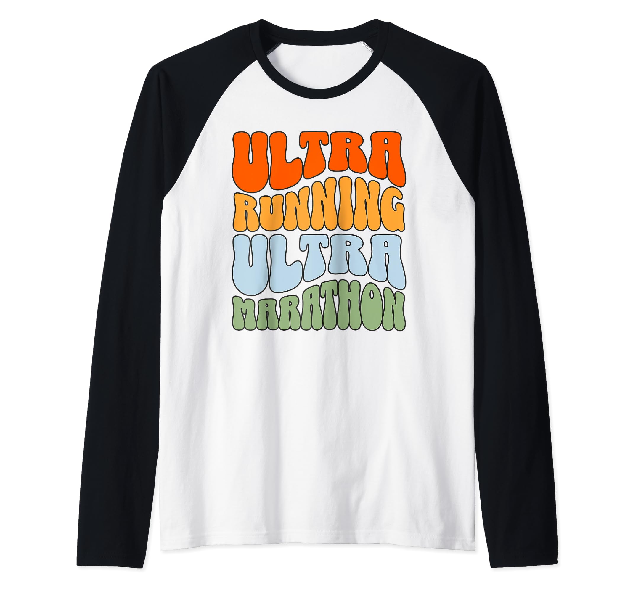 Ultramarathon Ultra Running Retro Ultra Marathon Runner Raglan Baseball Tee