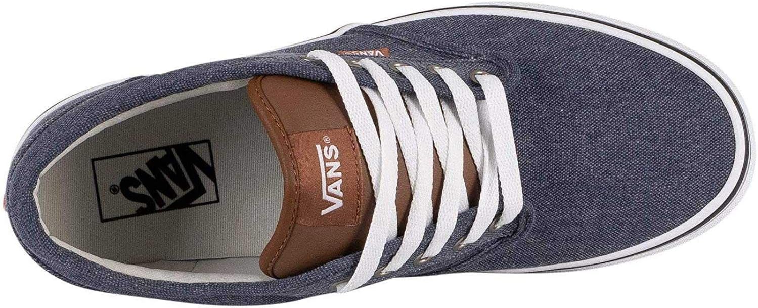 Vans Unisex Classic Slipon Sneaker 6.5 Blue Enzyme Wash Dress Blues White W57
