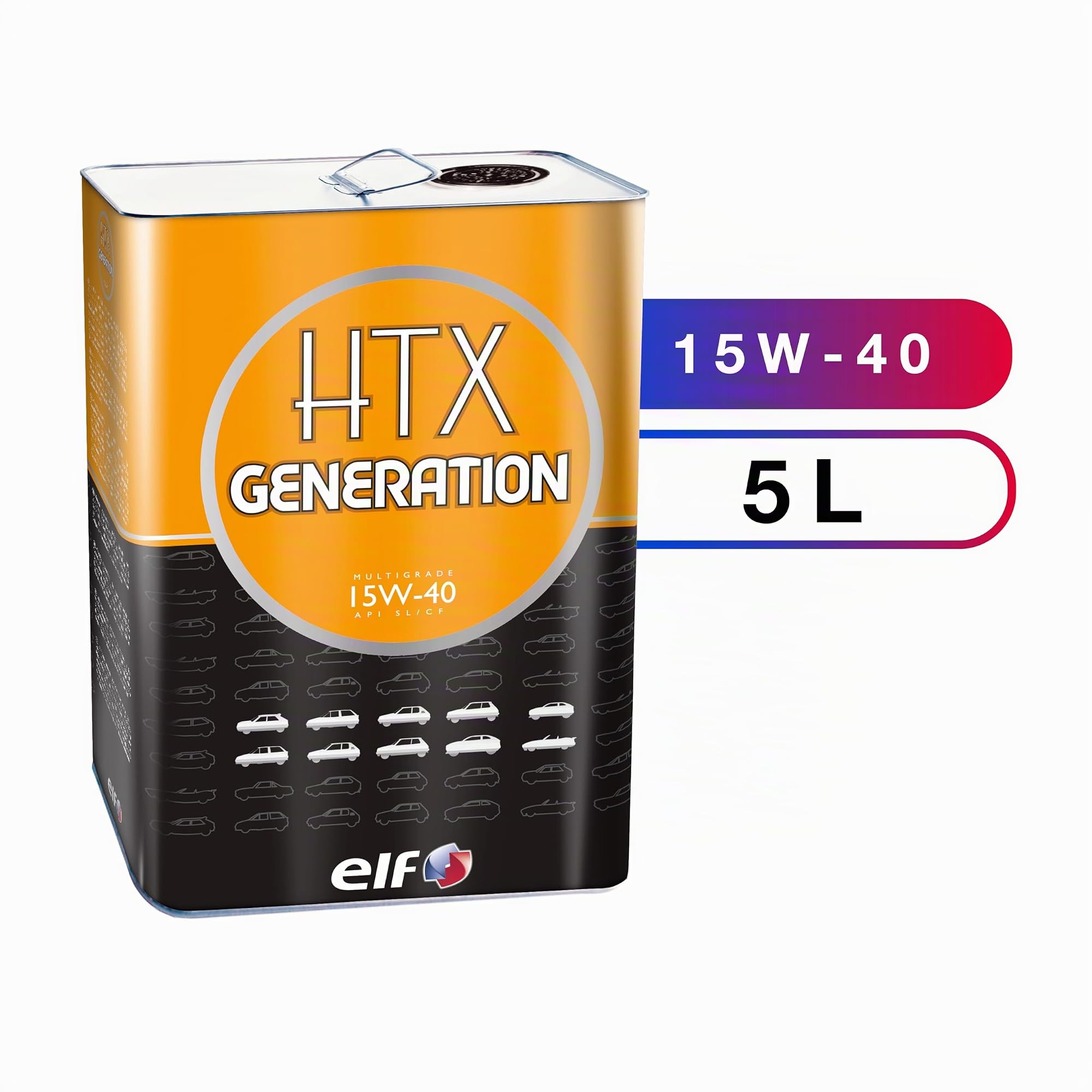 ELF HTX GENERATION 15W-40, Huile moteur, 5 litres