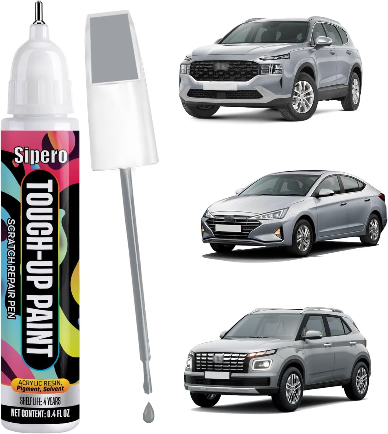 Quartz White (WW8) for Hyundai Touch Up Paint Pen - Exact OEM Match for Chips & Scratches - Compatible with Palisade, Tucson, Santa Fe, Sonata