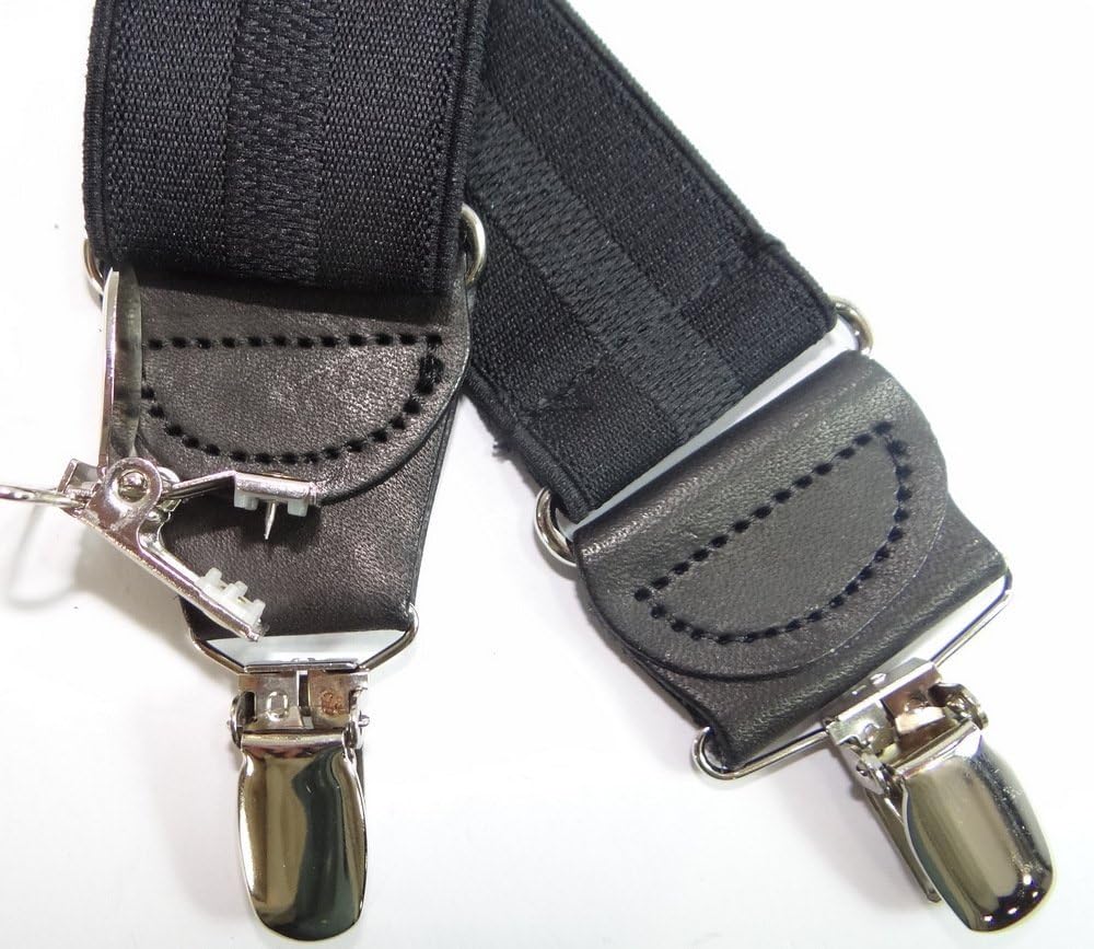 Hold-Up Suspender Company Jacquard Series Suspenders for Men X-Back Style with USA Patented Black No-Slip Clips