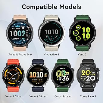 ISABAKE 22mm Watch Strap for Garmin Venu 4 45mm/3/2/Amazfit Active Max