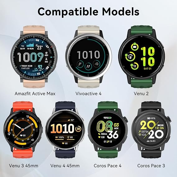 ISABAKE 22mm Watch Strap for Garmin Venu 4 45mm/3/2/Amazfit Active Max
