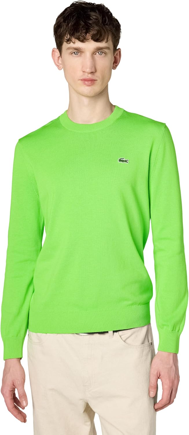 Lacoste Men's Monochrome Crew Neck Cotton Sweater