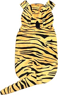 DELIFUR Halloween Dog Tiger Costumes for Cat Small Dogs and Medium Dogs Pet Cosplay Tiger Costume Pet Hoodie Coat Pet Winter Warm Apparel (Small)