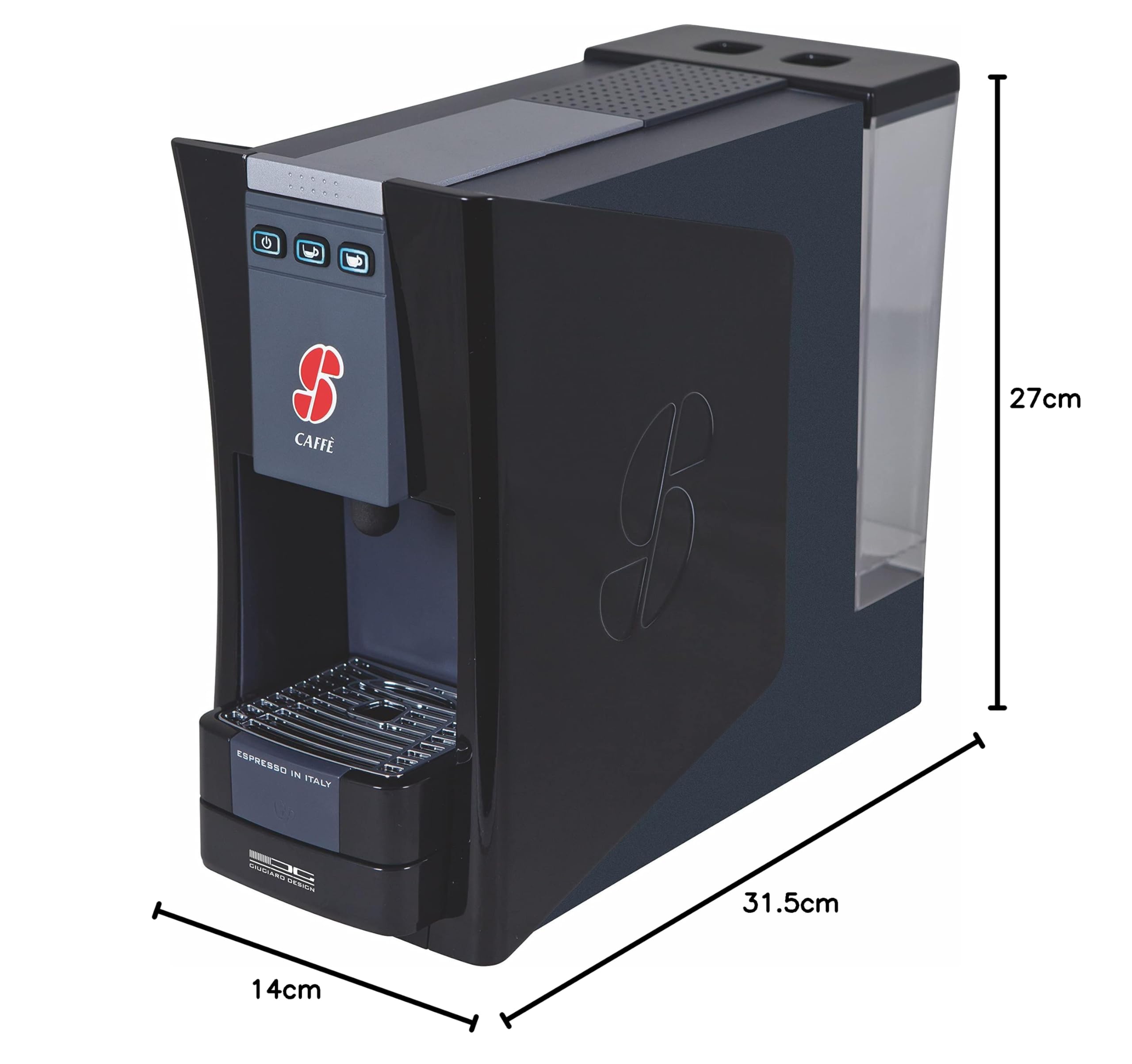 Essse Caffè – Macchina S.12 Nera, design by Giugiaro Design