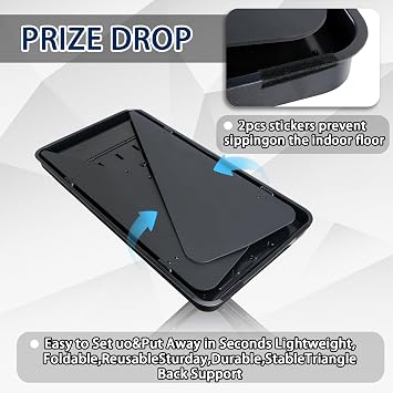 Mini 25x14 Plinko Board Tabletop Prize Drop Board Game | Foldable Stand Easy to Set Up, with 4 Vibrant Prize Cards, 8 Playing Pucks for Team Building Carnival Tradeshow Family Party