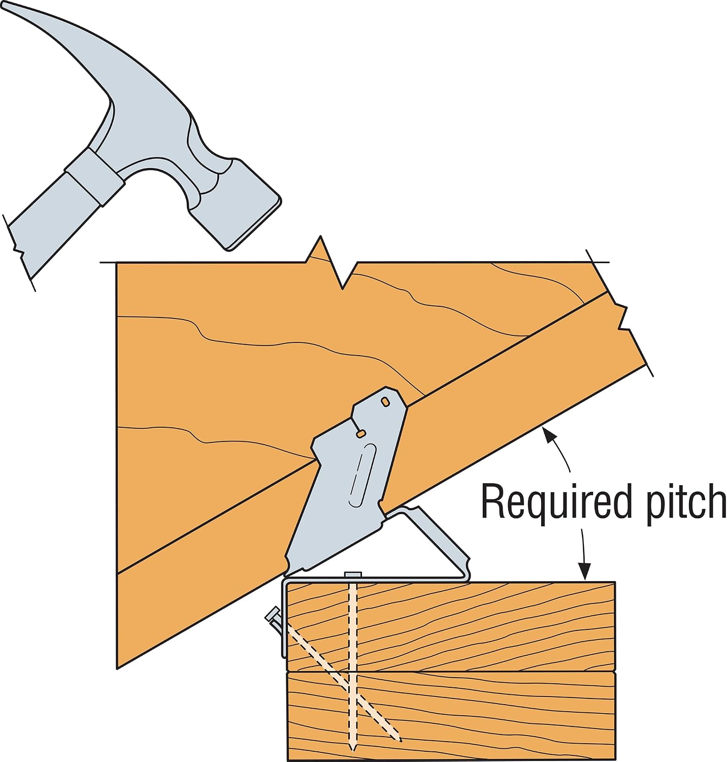 Simpson Strong-Tie VPA2 VPA Galvanized Variable-Pitch Connector for 1-1/2 in. Joist (Pack of 25)