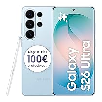 Samsung Galaxy S26 Ultra Smartphone AI, 1TB, 3 anni di Garanzia, Privacy Display Integrato, Processore Potente, Assistente Foto, Camera 200 MP, 5000 mAh, Sky Blue (Versione italiana)