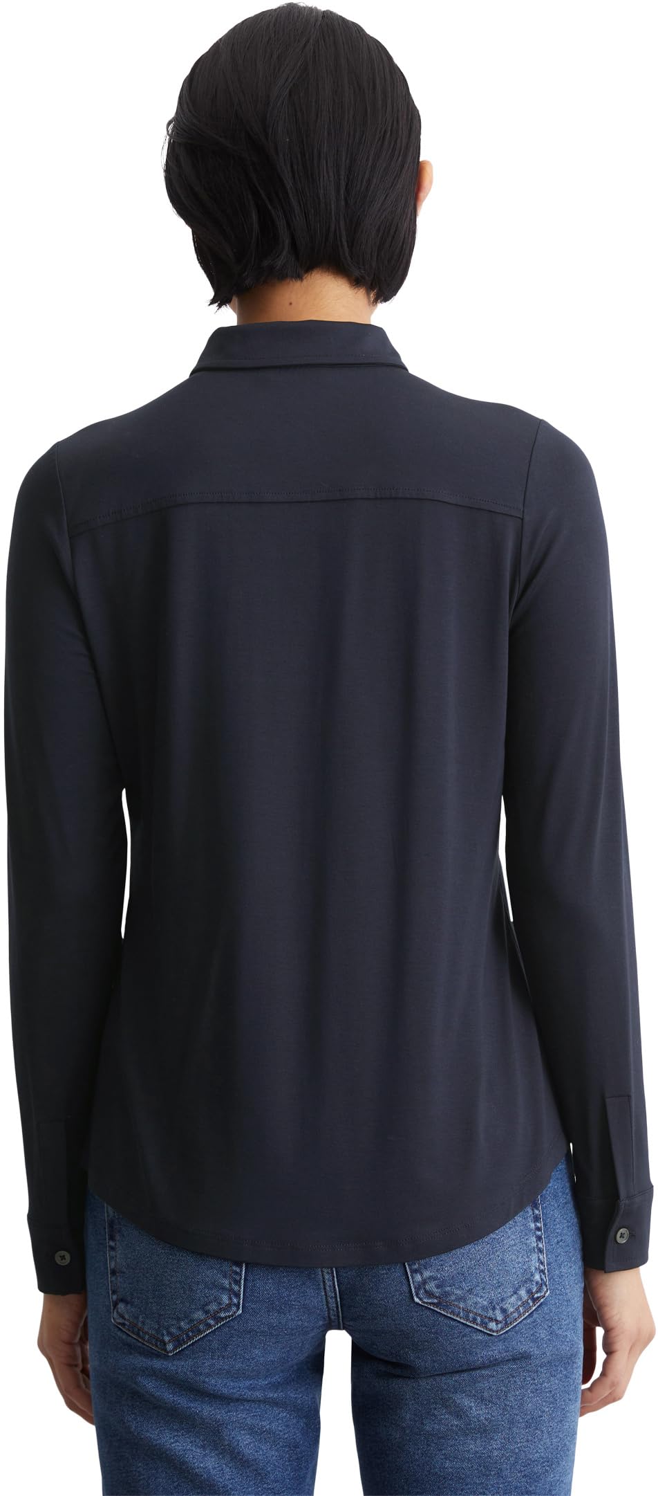Marc OߴPolo Donna Camicia in Jersey parzialmente Elasticizzata Colletto a Punta