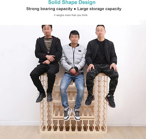 Miniatura 7 de Estante para botellas de vino, enfriador de vino de pie, gabinete de partición de madera maciza, soporte de exhibición de aterrizaje, estante de