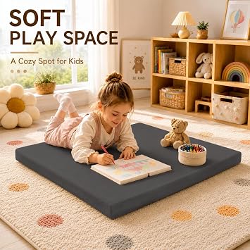 Velvet Zabuton Meditation Mat - Large Floor Pillow for Adults & Yoga Meditation Cushion - High Density Foam Floor Seating with Washable Cover, 31x31 Inch (Black)