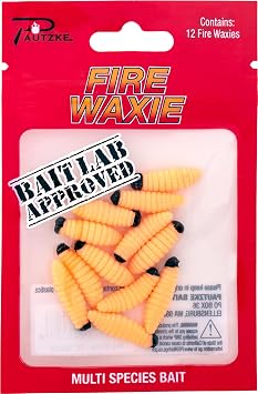 Fire Waxie Soft Plastic Fishing Lures, .75" Multi Species Bait, Life-Like Action, Durable, Non-Scented, Ideal for Jigging, Twitching, Drop Shotting, Drifting